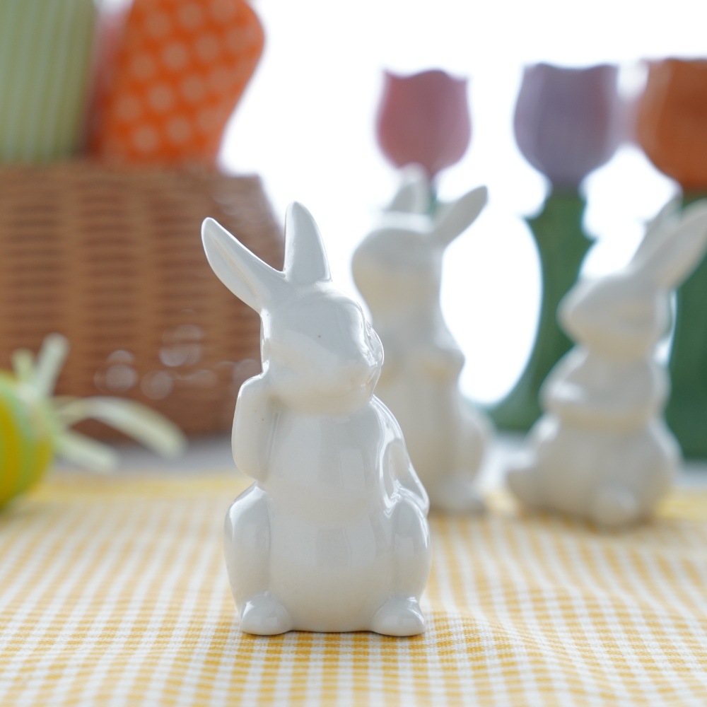 白のお飾りうさぎ3点セット