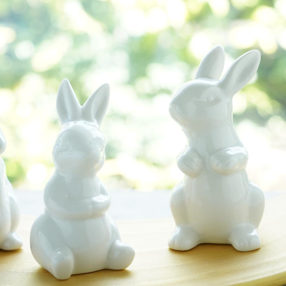 白のお飾りうさぎ3点セット
