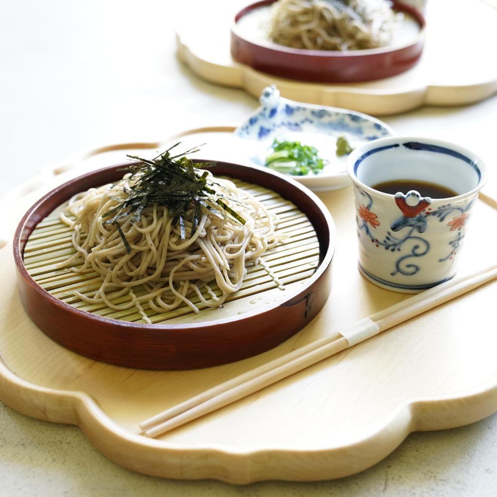 輪島塗　蕎麦皿 4客セット わっぱそば皿 拭漆｜ 四季折々のおしゃれな和食器通販サイト FOURGRACE