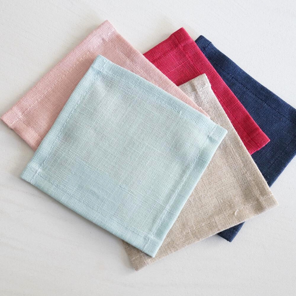 LINEN コースター ルージュピンク