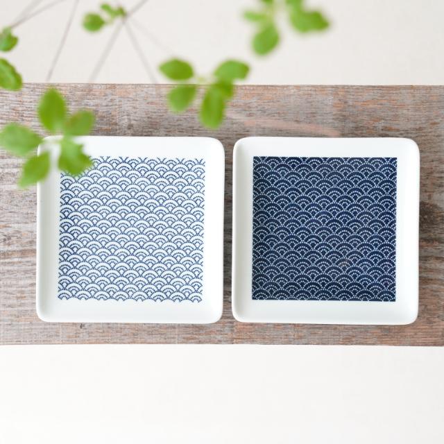 ウエーブ　Ｎ角皿　Ｍ