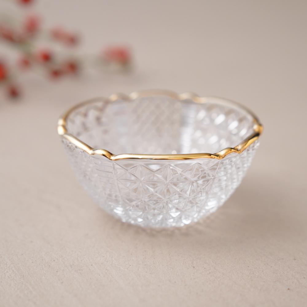 麻の葉豆鉢天金