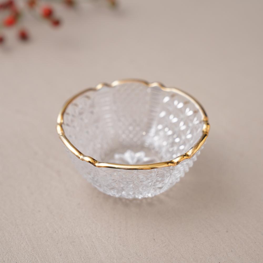 麻の葉豆鉢天金