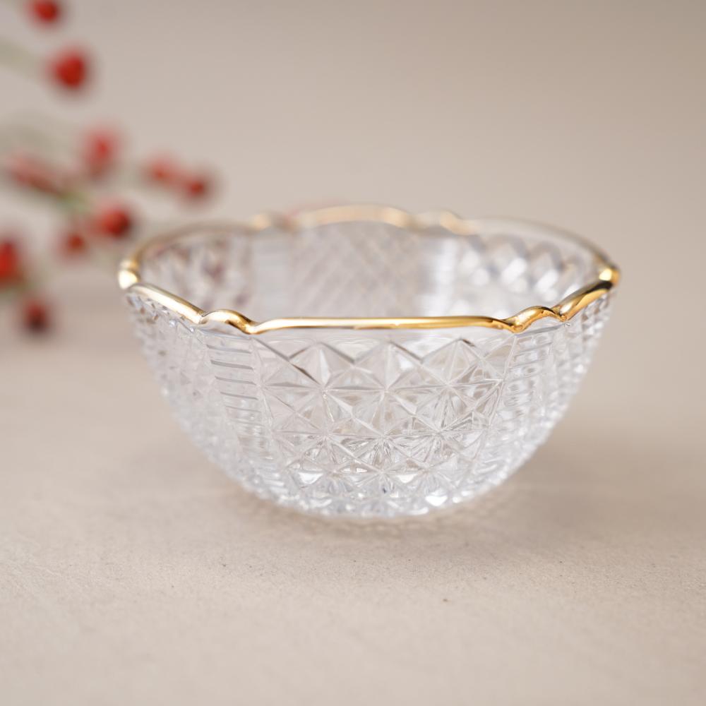 麻の葉豆鉢天金