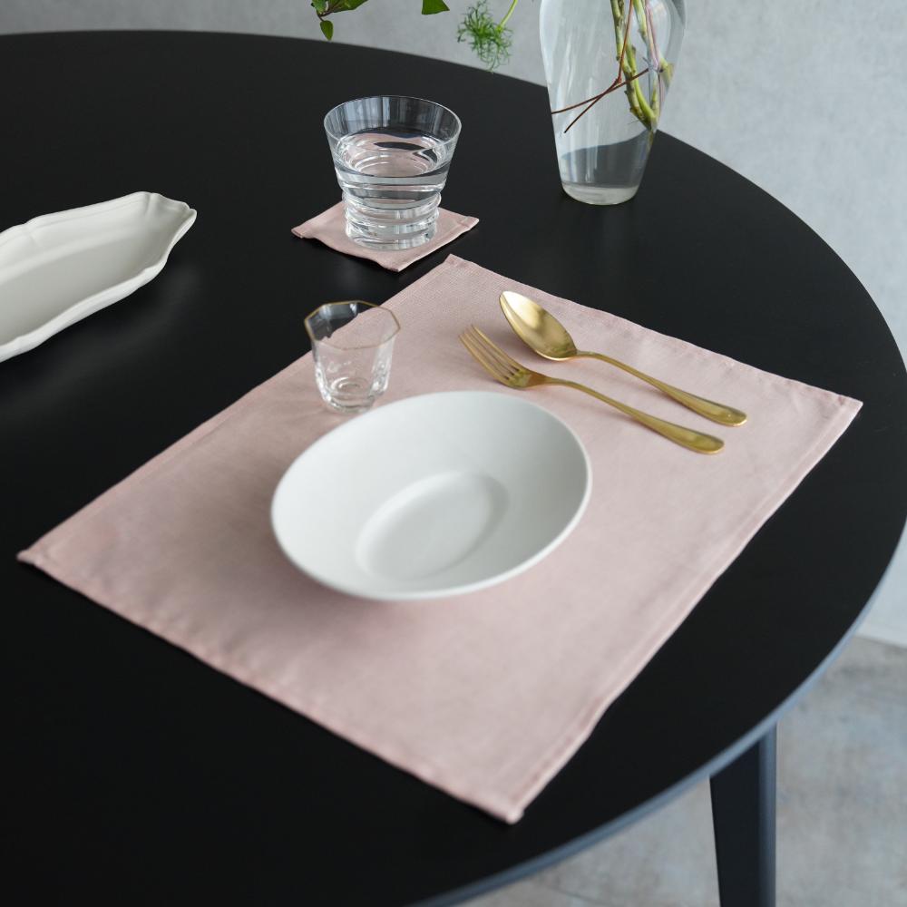 LINEN ランチョン グレイッシュピンク