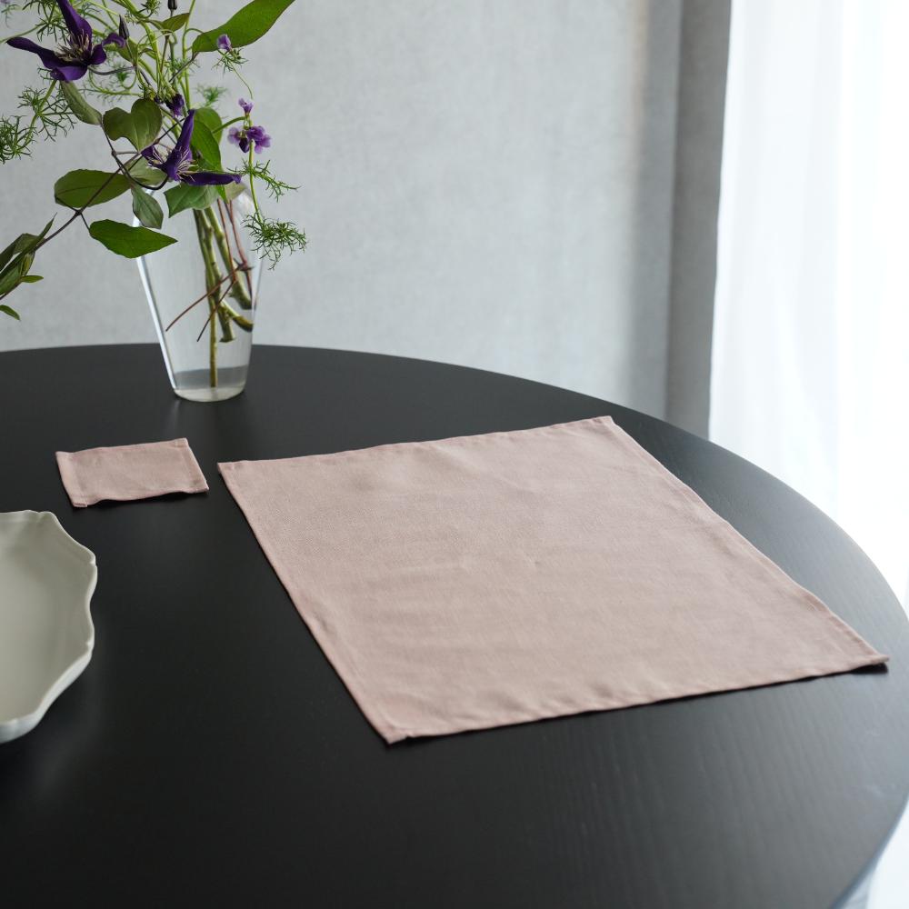 LINEN ランチョン グレイッシュピンク