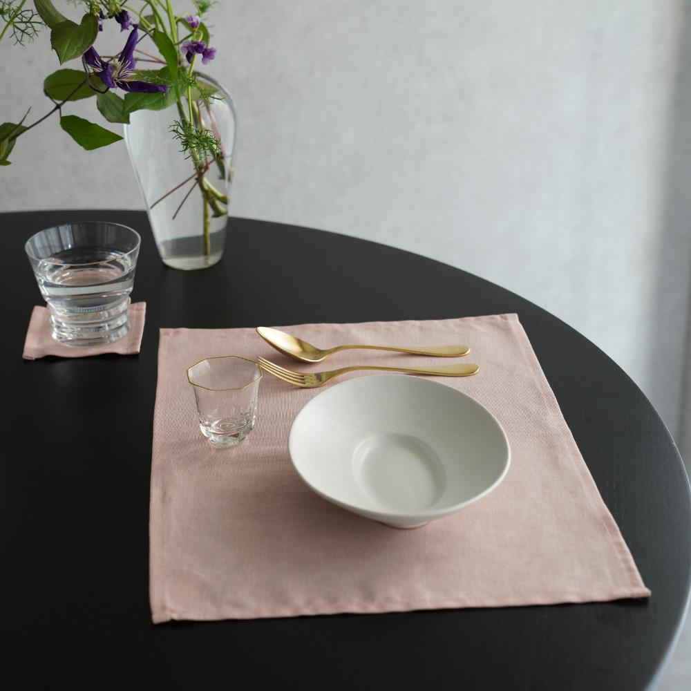 LINEN ランチョン グレイッシュピンク