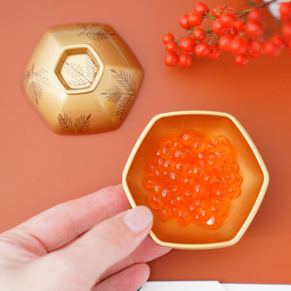 六角珍味入れ 金松葉内金 ｜ 四季折々のおしゃれな和食器通販サイト