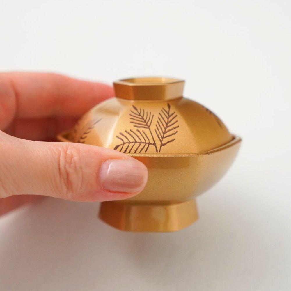 六角珍味入れ　金松葉内金