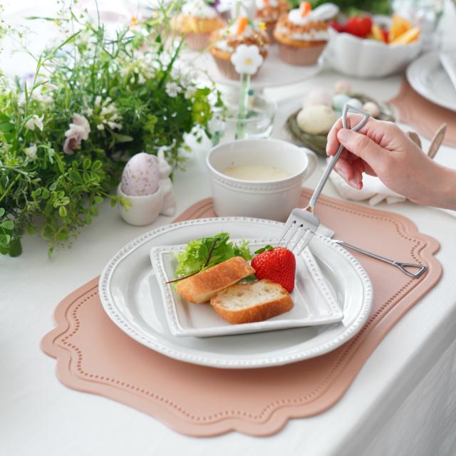 レクタングルランチョンマット ピンク ｜ 四季折々のおしゃれな和食器