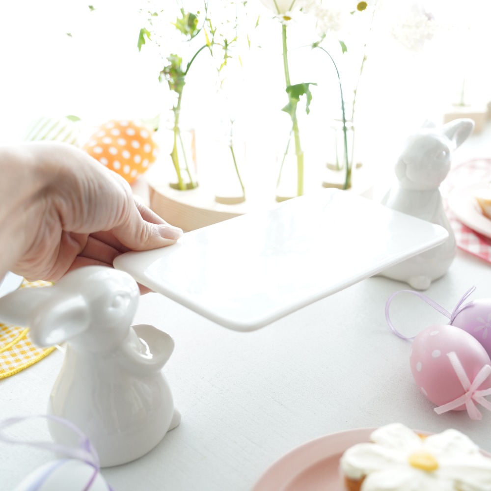 うさぎのディスプレイスクエアトレイ ｜ 四季折々のおしゃれな和食器