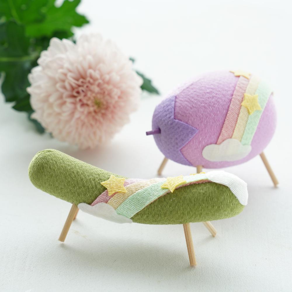 虹と雲 パステル精霊馬 虹色