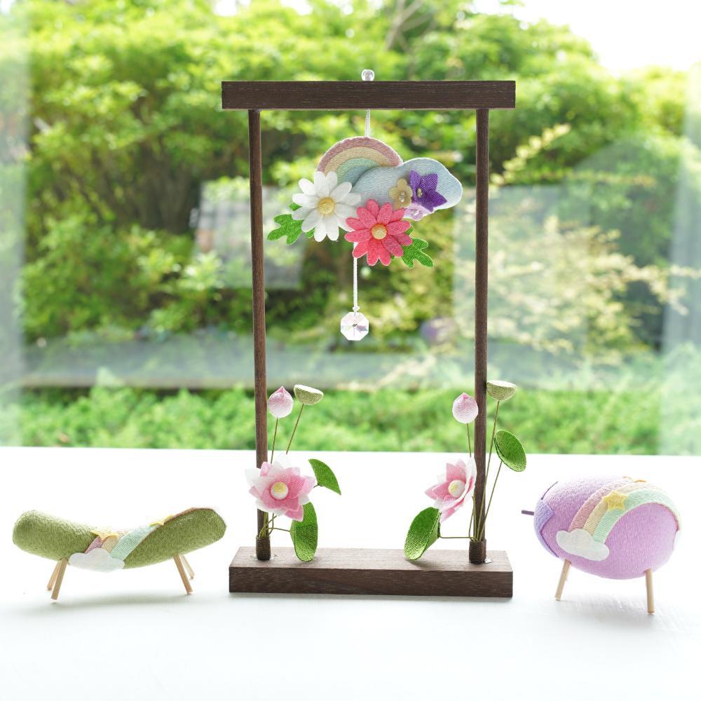 虹と雲 パステル精霊馬 虹色
