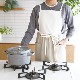 リボンエプロン　ホワイト×ベージュ　FOURGRACEオリジナル 2枚目のサムネイル