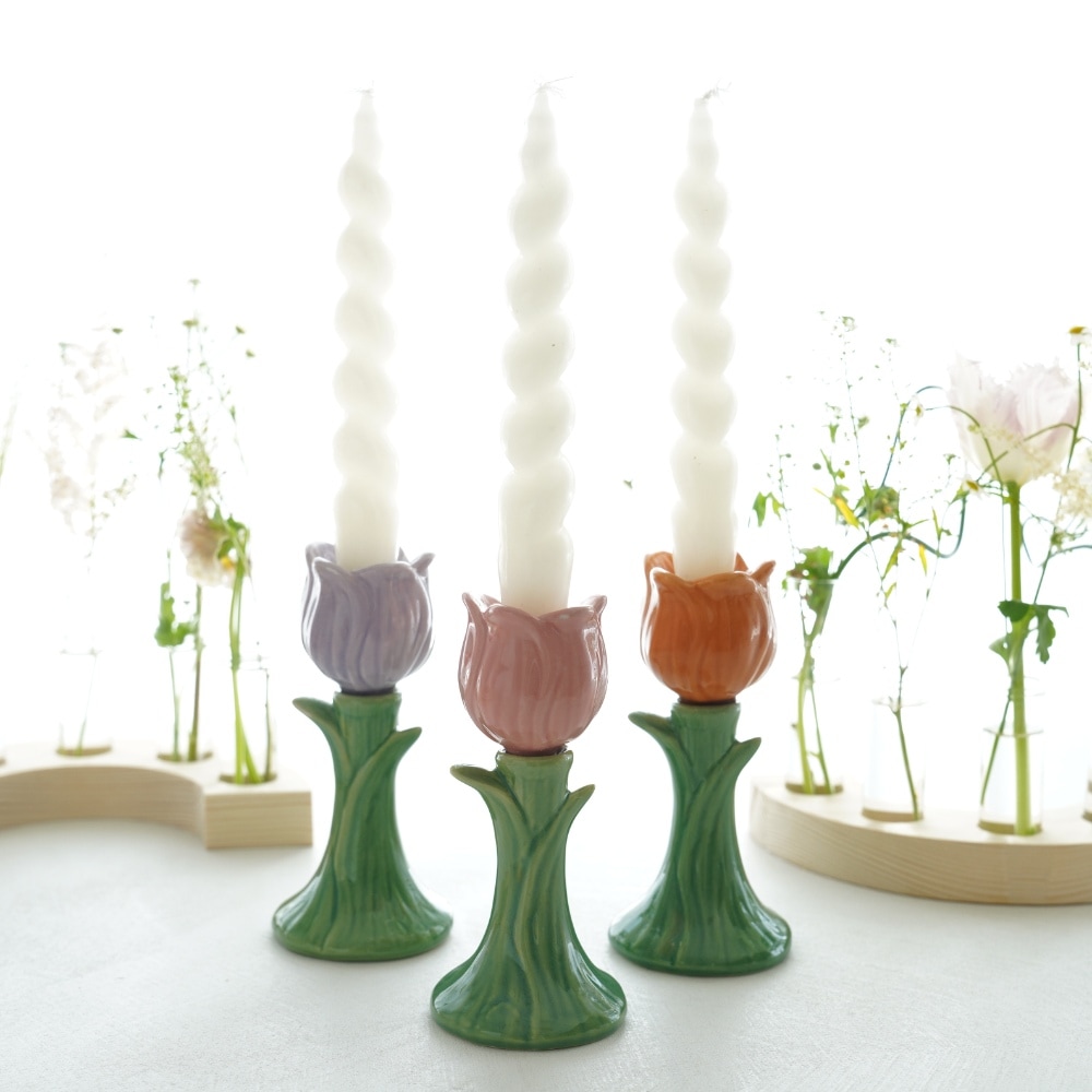 3点セット】チューリップキャンドルホルダー ｜ 四季折々のおしゃれな