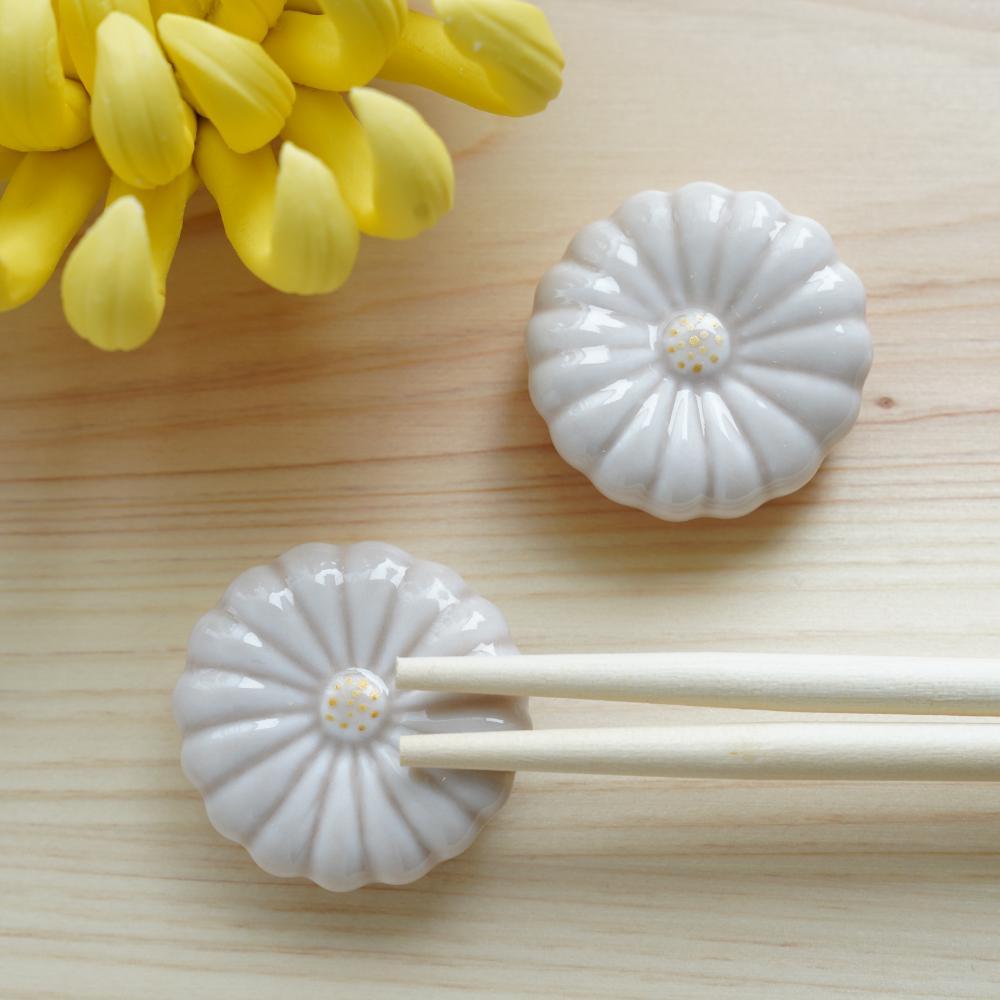【陶器市】波佐見焼  菊 箸置き ピンク 6枚目