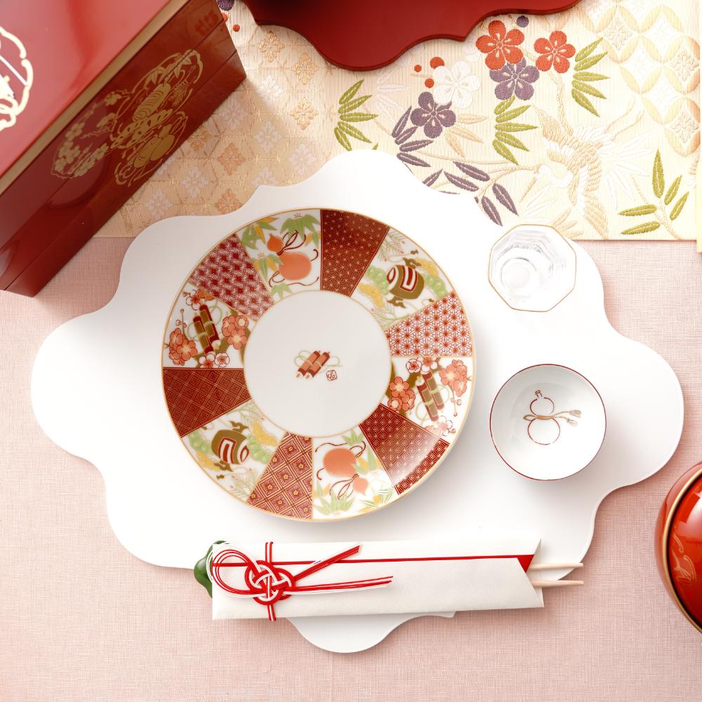 越前漆器 花菱折敷 白 FOURGRACEオリジナル｜ 四季折々のおしゃれな和