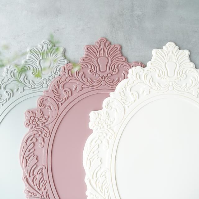 シリコンレリーフオーバル　ランチョンマット　グレー