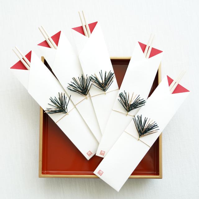 祝箸　金緑松（5膳入）FOURGRACEオリジナル　