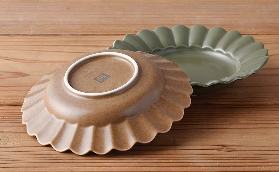 耐熱 色釉輪花取皿（イエロー）