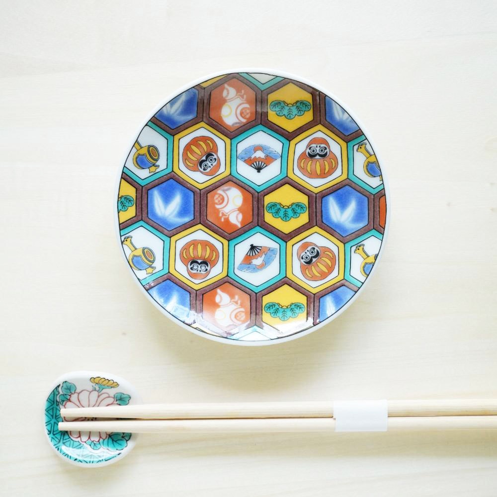 九谷焼 3寸 豆皿 だるま｜ 四季折々のおしゃれな和食器通販サイト