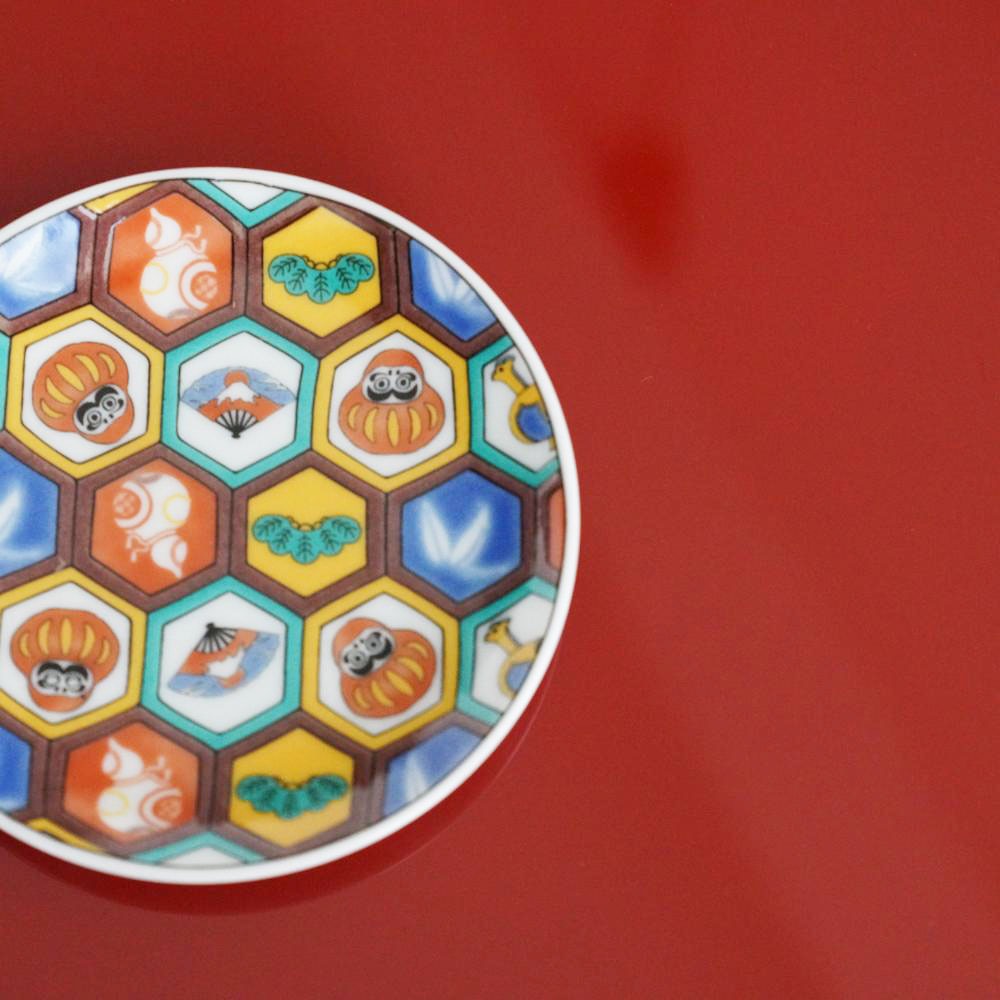 九谷焼 3寸 豆皿 だるま｜ 四季折々のおしゃれな和食器通販サイト