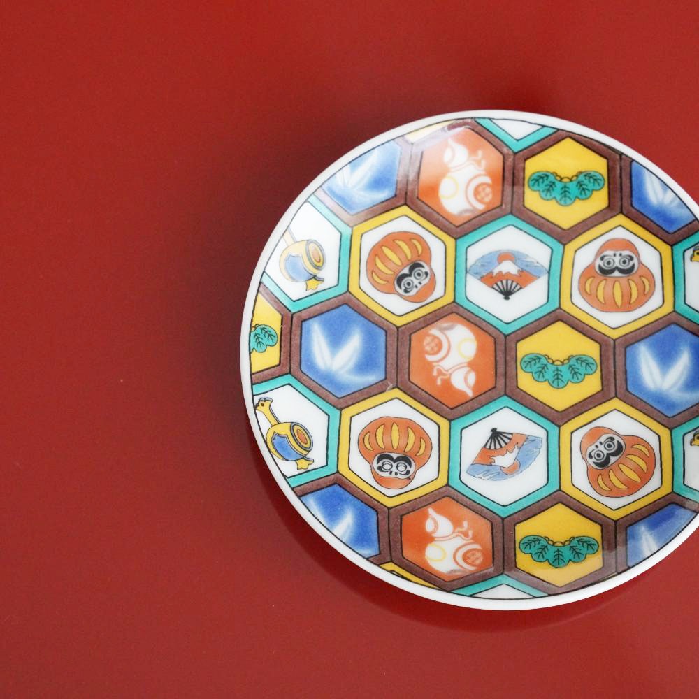 九谷焼 3寸 豆皿 だるま｜ 四季折々のおしゃれな和食器通販サイト