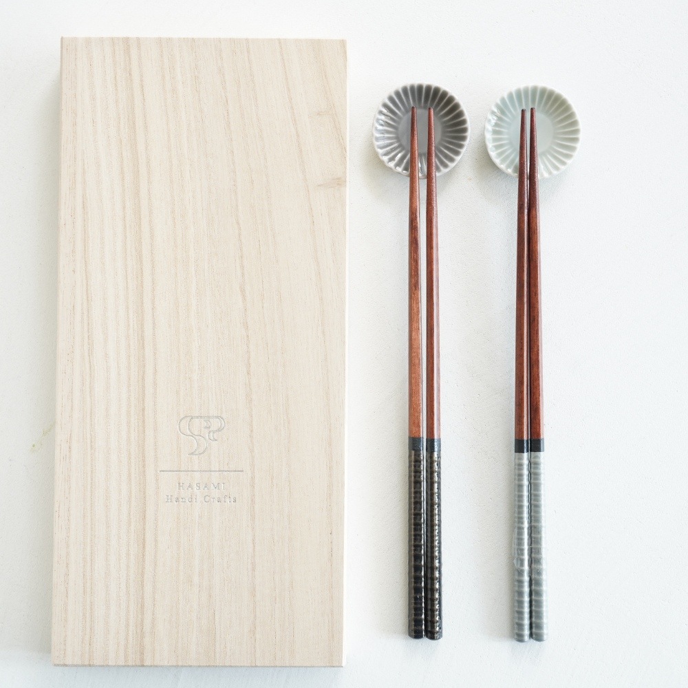 hitoishi ZENセット グレー／ライトグレー (木箱入り)