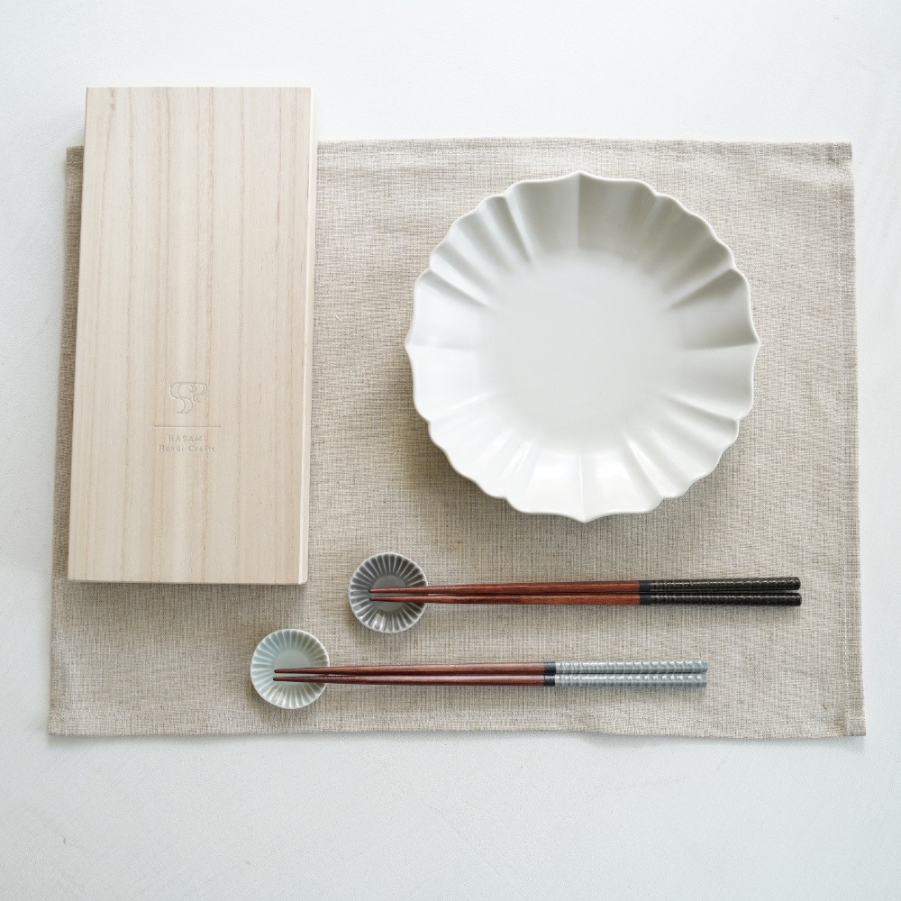 hitoishi ZENセット グレー／ライトグレー (木箱入り)