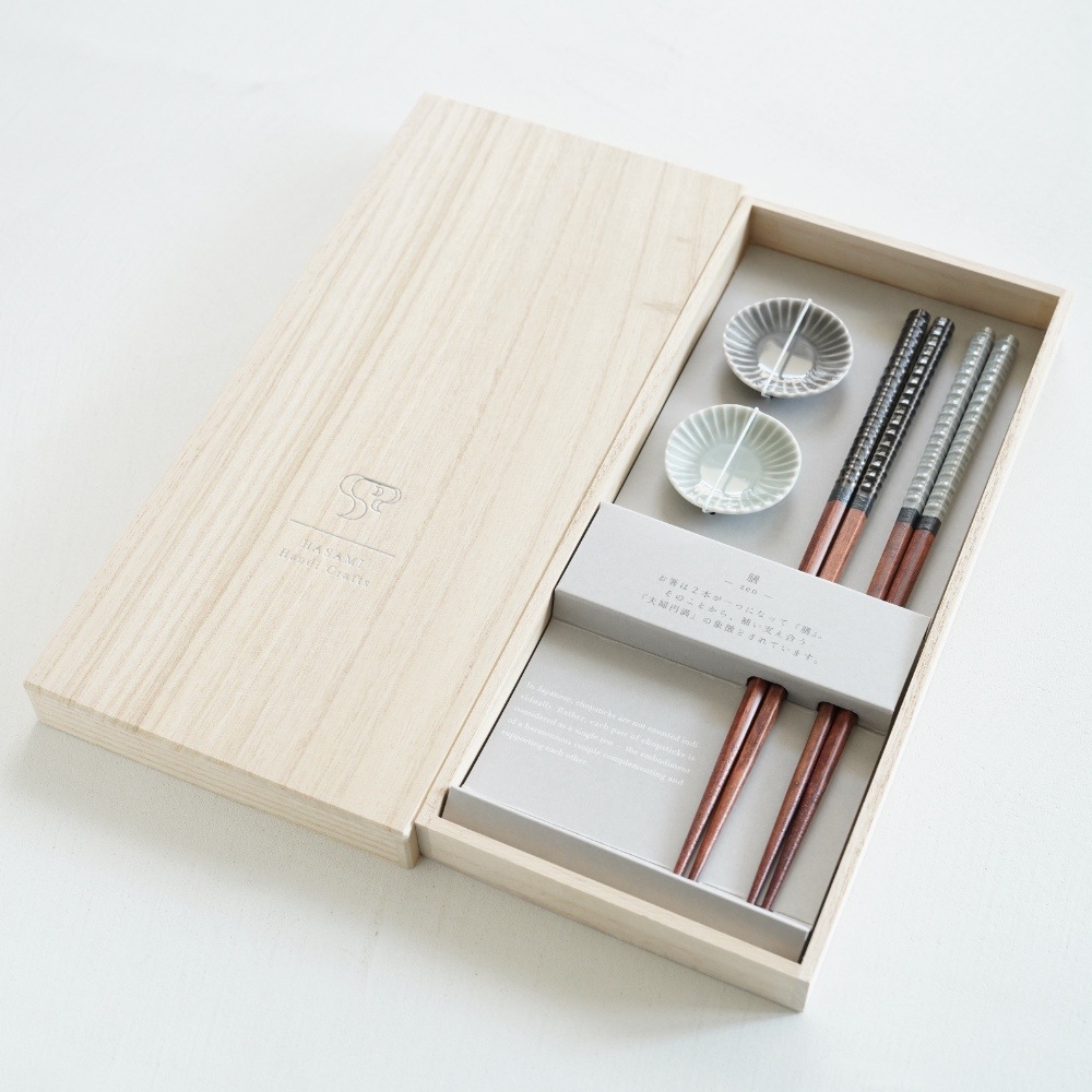 hitoishi ZENセット グレー／ライトグレー (木箱入り)