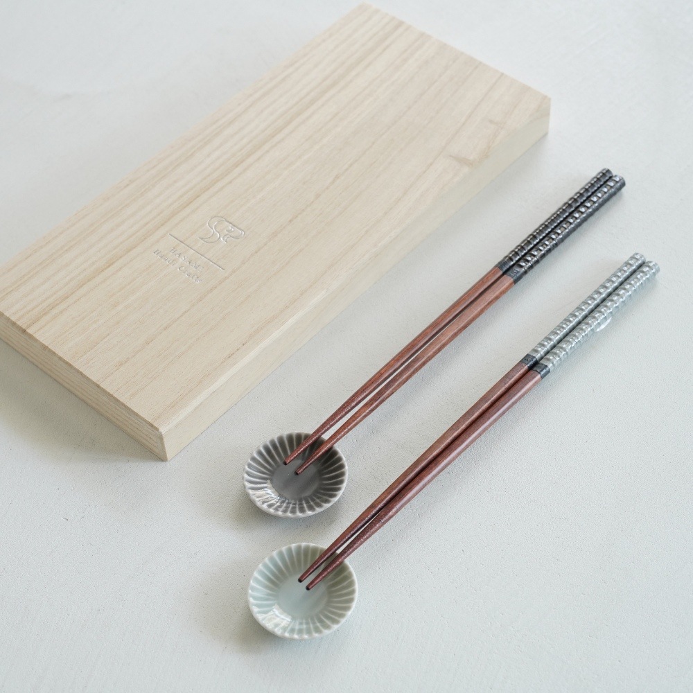 hitoishi ZENセット グレー／ライトグレー (木箱入り)