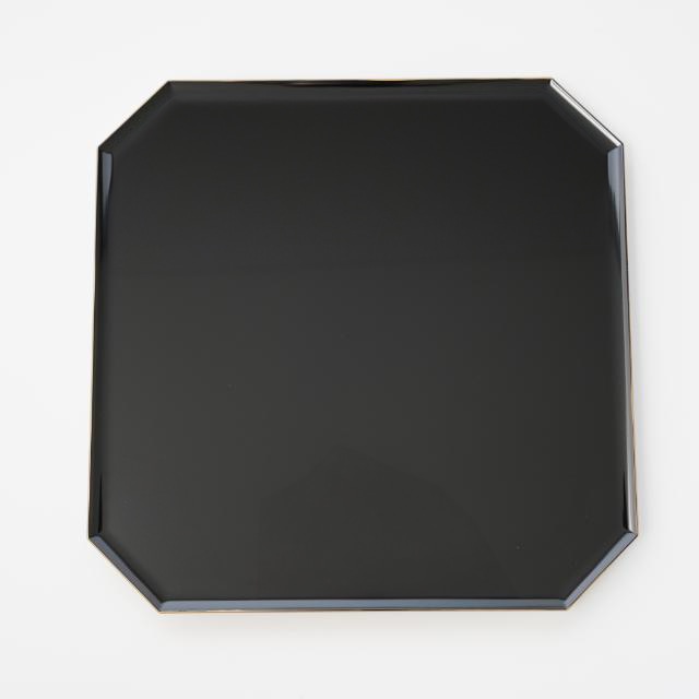 隅切膳　黒渕金　FOURGRACEオリジナル