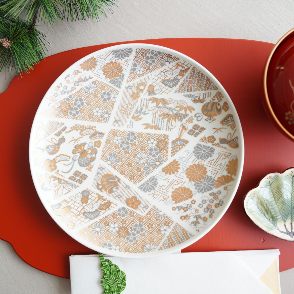 金菊花菱7号皿｜ 四季折々のおしゃれな和食器通販サイト FOURGRACE