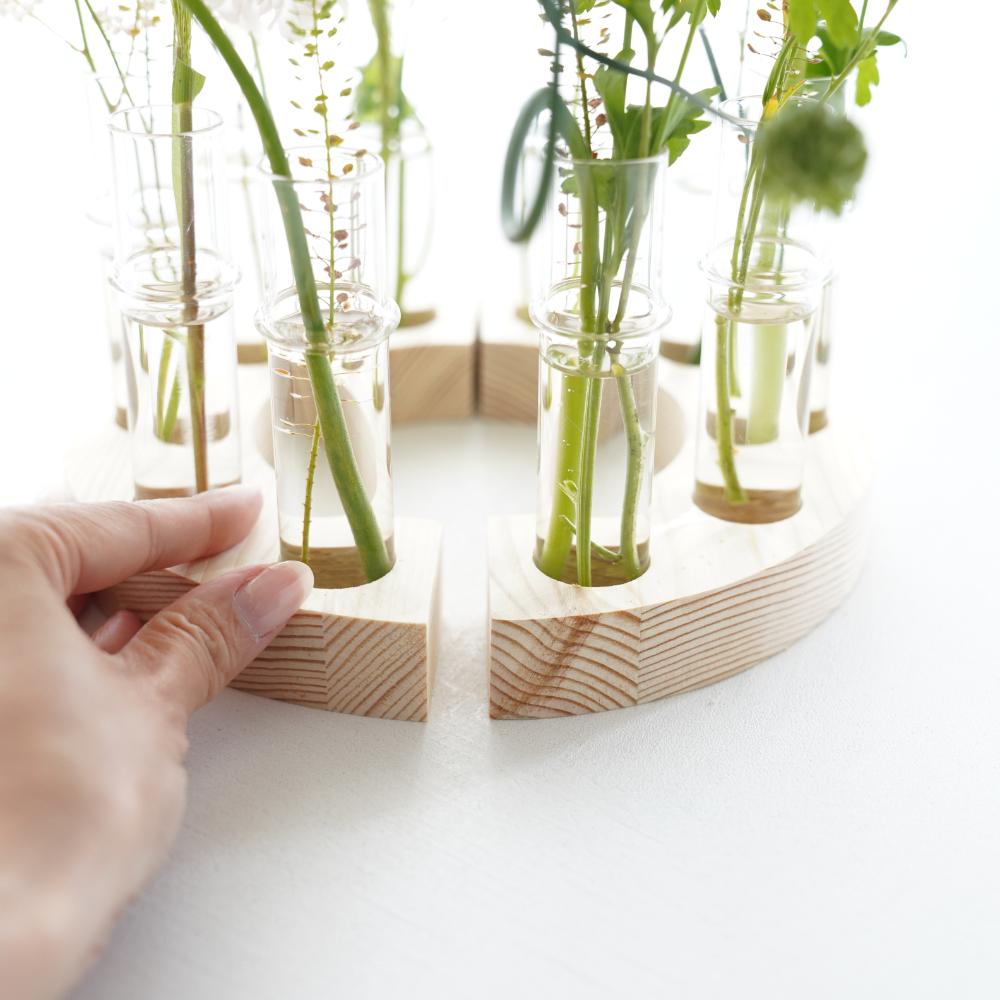 【予約/4月末出荷】ウッドアーチフラワーベース(1p)