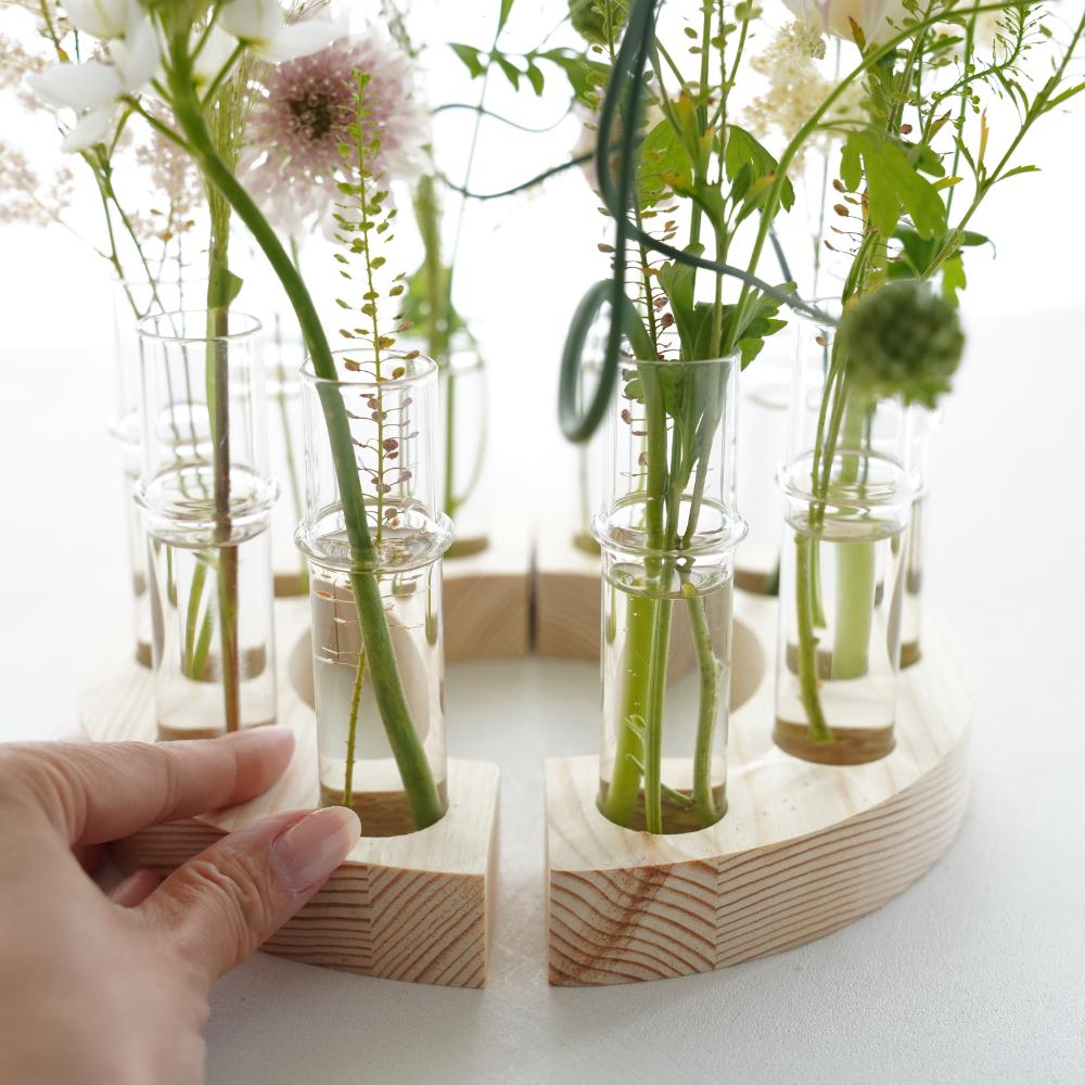 【予約/4月末出荷】ウッドアーチフラワーベース(1p)