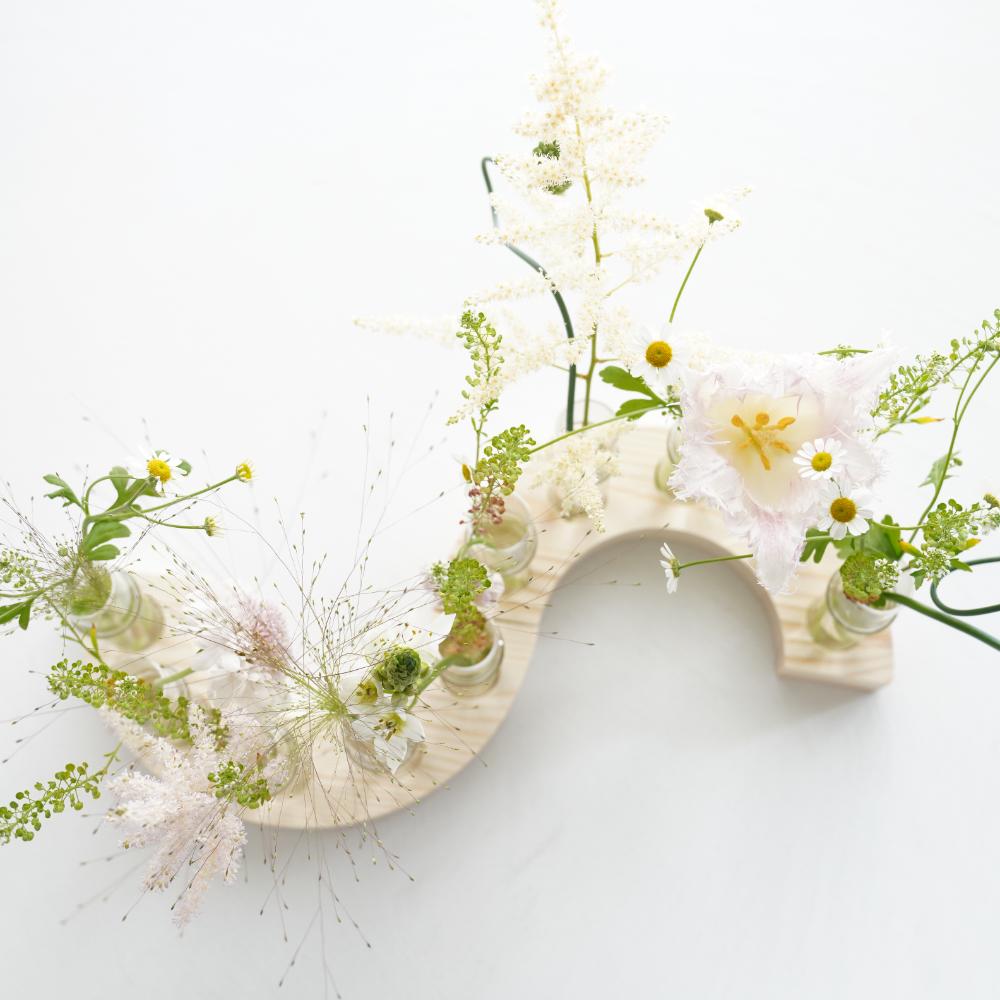 【予約/4月末出荷】ウッドアーチフラワーベース(1p)