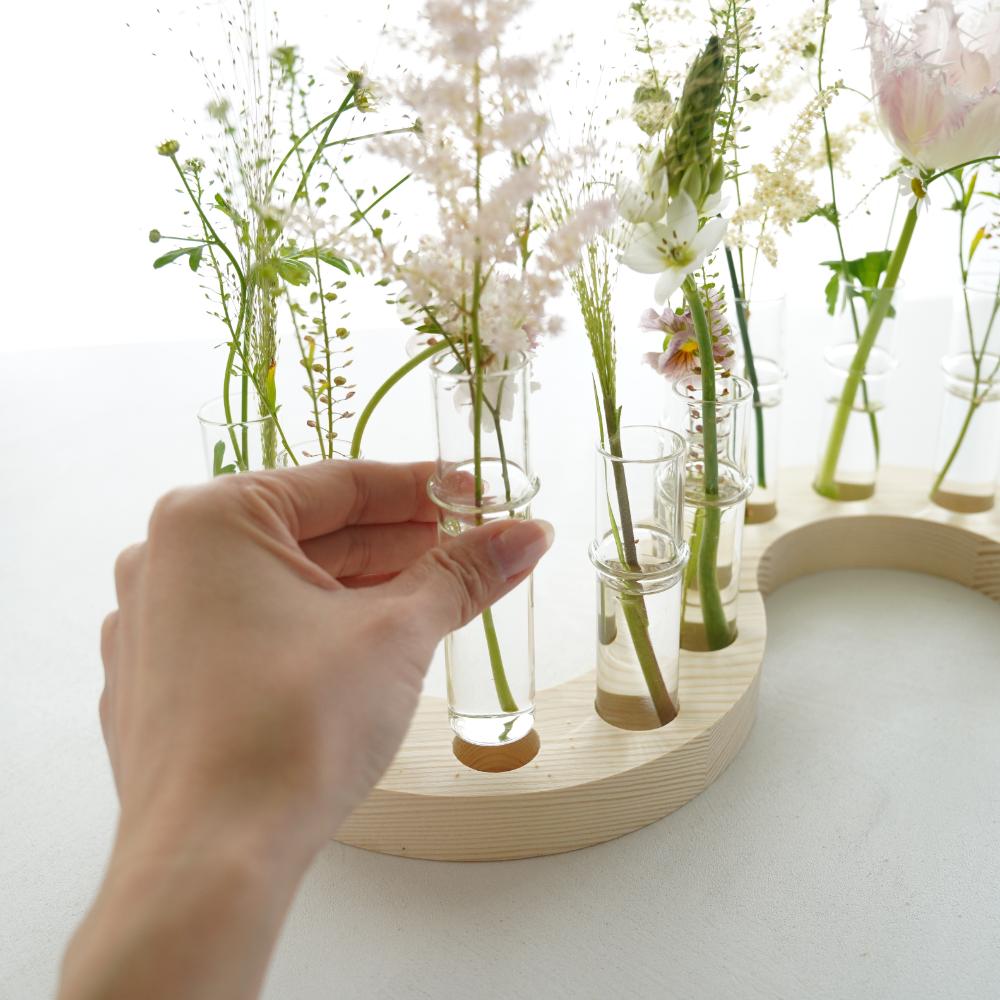 【予約/4月末出荷】ウッドアーチフラワーベース(1p)