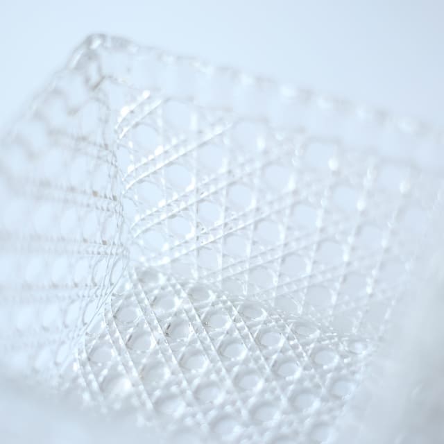 籠目 ガラス角小鉢 CL