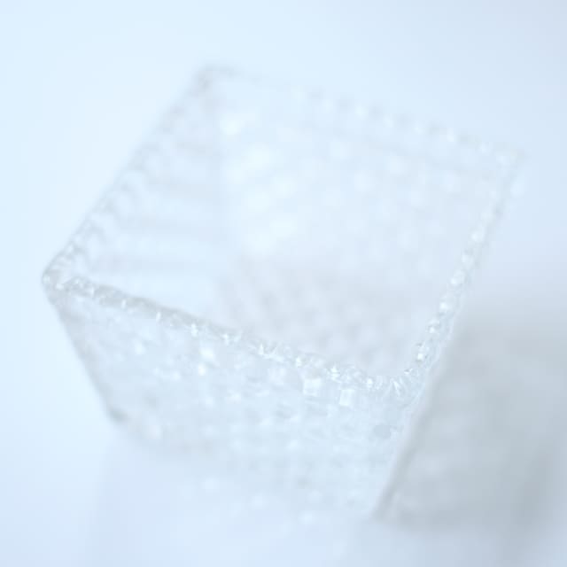 籠目 ガラス角小鉢 CL