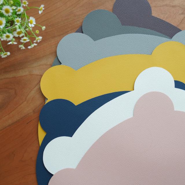 リバーシブル　ベア　ランチョンマット for kids　ネイビー/グレー