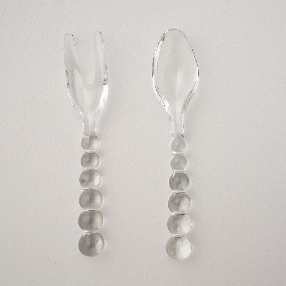 ガラスデザート スプーンフォークセット