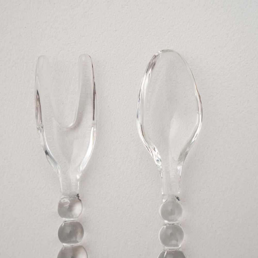 ガラスデザート スプーンフォークセット