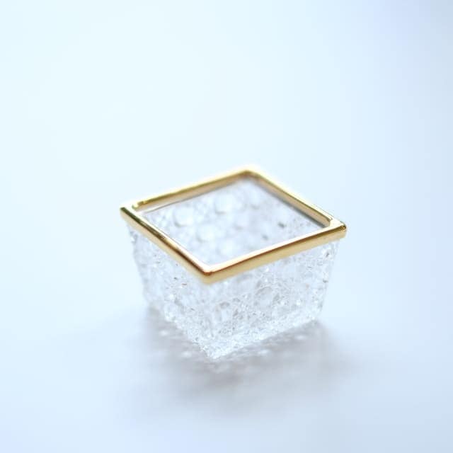 籠目 ガラス角珍味 金付 ｜ 四季折々のおしゃれな和食器通販サイト