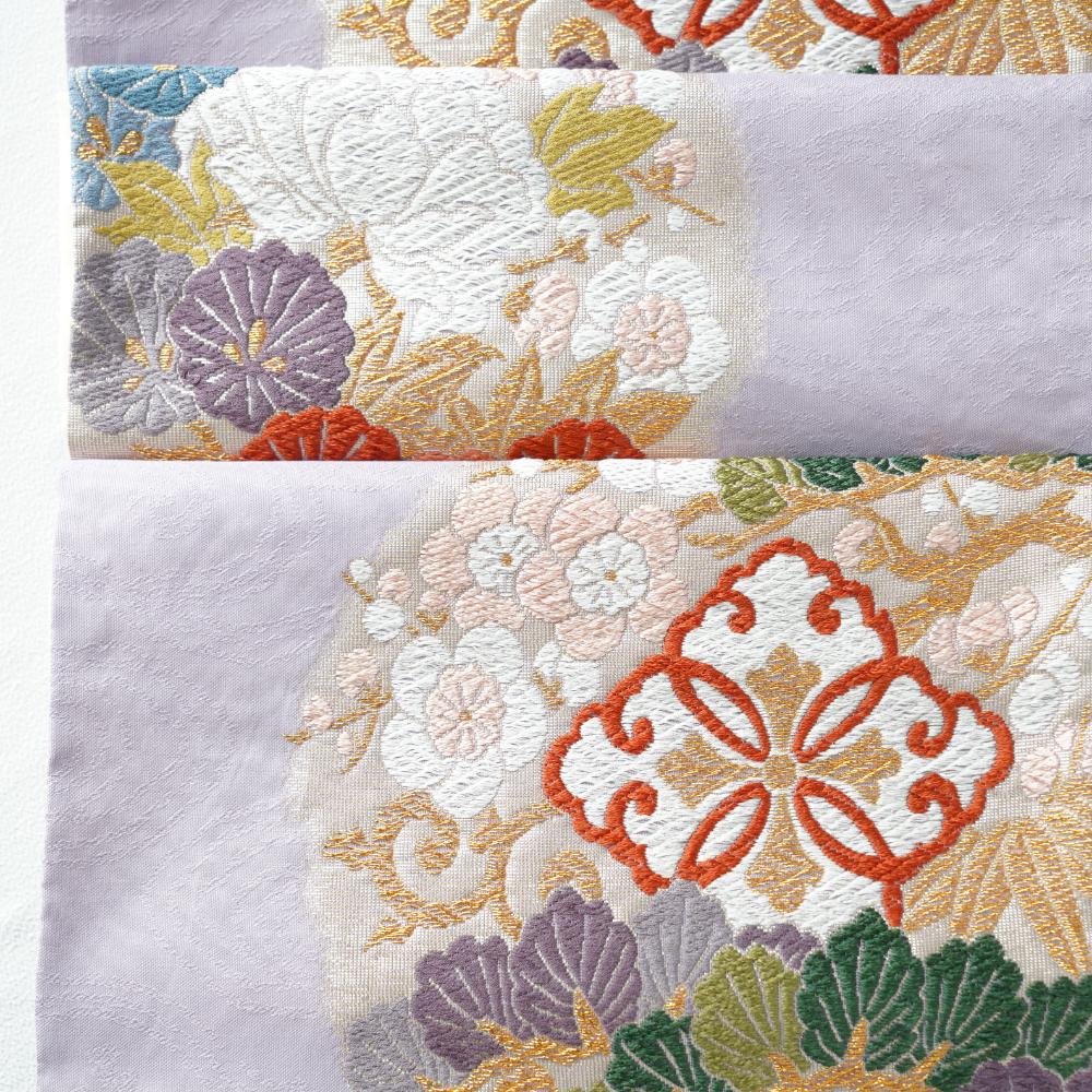 西陣織 松竹梅花の丸テーブルランナーFOURGRACEオリジナル｜ 四季折々