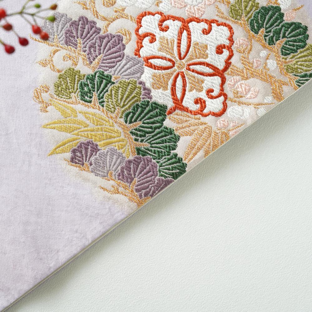 西陣織 松竹梅花の丸テーブルランナーFOURGRACEオリジナル｜ 四季折々