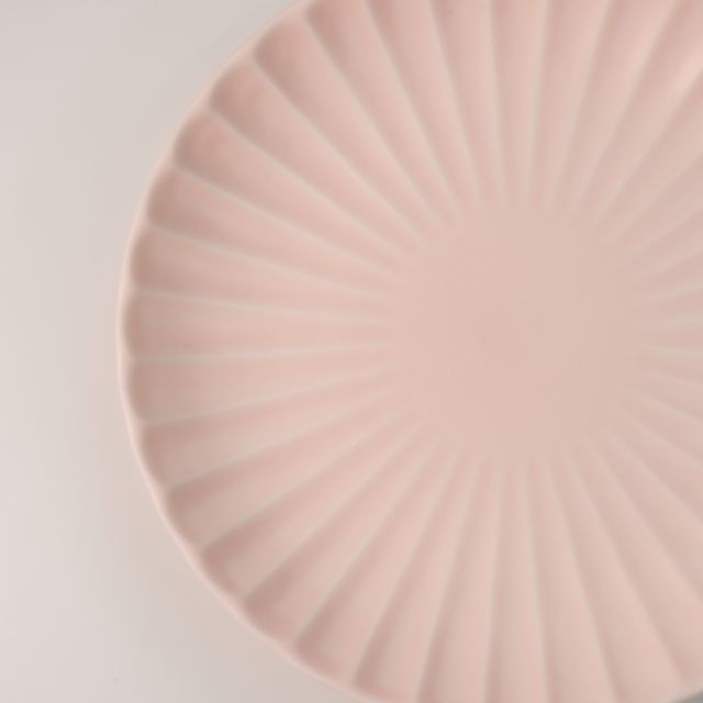 桜色　菊型　丸皿　16.5ｃｍ　桜色　