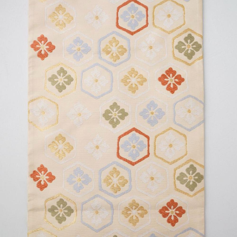 西陣織 亀甲花菱紋 テーブルランナーFOURGRACEオリジナル ｜ 四季折々