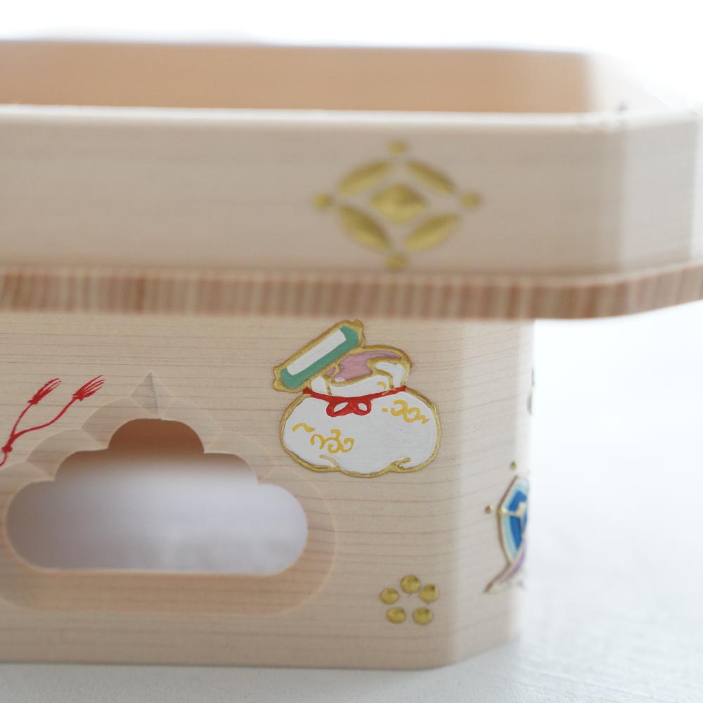 宝尽くし文三宝　ヒノキ　玉泉謹製　FOURGRACEオリジナル