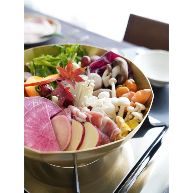 燕三条　真鍮　八角槌目鍋　