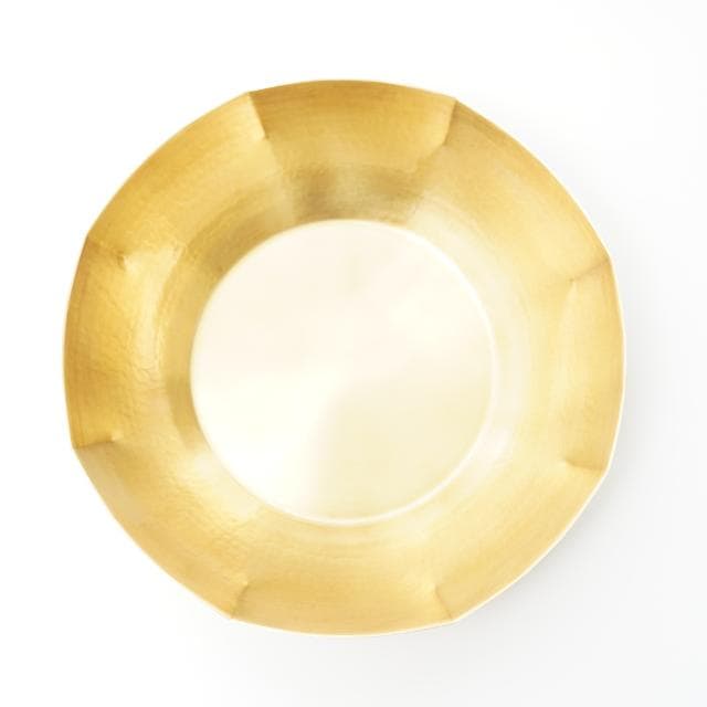 燕三条　真鍮　八角槌目鍋　